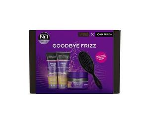 John Frieda Varis Wunder-Reparación Beneficio Set - Contenido: champú, 250 ml/acondicionador, 250 ml/cura milagrosa, 250 ml/Varis Smoothing Brush - Serie Frizz Ease - Inspirado en estilistas