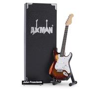 John Frusciante Miniature Guitar Replica - Regalos musicales - Escala 1/4 ornamental hecha a mano - Caja de visualización