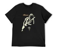 John Frusciante with No One Camiseta Man's Fashion Cotton Black Clothes, Negro , S