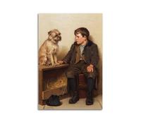 John George Brown-A Confab Fine Artwork Poster Art Decor Wall Print Photo Home Modern Decorativos 60 x 90 cm