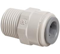 John Guest Adaptador recto de tubo de 3/8 pulgadas OD x rosca macho BSP de 3/8 pulgadas (uno incluido)