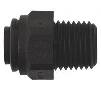 John Guest Speedfit PP010822E OD X 1/4" NPTF Negro Polipropileno Conector Macho de Empuje para conectar (Paquete de 10)