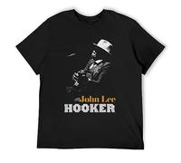 John Lee Hooker Unisex 100% Cotton Short-Sleeve T-Shirts Black M