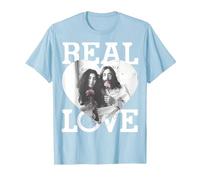 John Lennon - Amor real Camiseta, Hombre, Azul Bebé, M