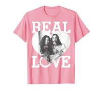 John Lennon - Amor Real Camiseta, Hombre, Rosado, L