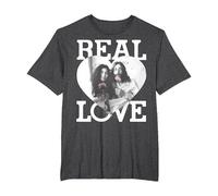 John Lennon - Amor Real Camiseta, Hombre Tallas Grandes, Jaspeado Oscuro, 3X Alto