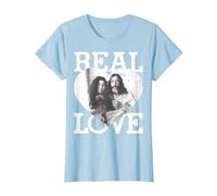 John Lennon - Amor Real Camiseta, Mujer, Azul Bebé, XXL