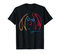 John Lennon - Diseño de Arte de líneas Coloridas Camiseta