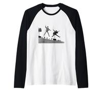 John Lennon & George Harrison Los Beatles Beatlemanía 1964 Camiseta Manga Raglan