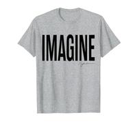 John Lennon - Imagínate Camiseta, Hombre, Gris Jaspeado, S