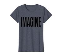 John Lennon - Imagínate Camiseta, Mujer, Azul Jaspeado, XL