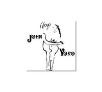 John Lennon John & Yoko - Imán para nevera (tamaño único) (blanco/negro)