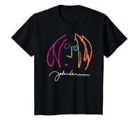 John Lennon Portrait Classic Rock Peace Camiseta, Niños, Negro, 3 años