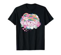 John Lennon Rainbows Love and Peace Camiseta