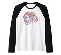 John Lennon Rainbows Love and Peace Camiseta Manga Raglan