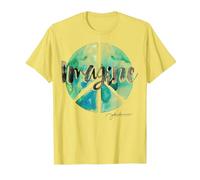 John Lennon - Signo de Paz Camiseta, Hombre, Limón, M