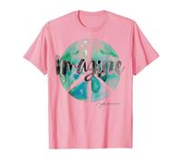 John Lennon - Signo de Paz Camiseta, Hombre, Rosado, S