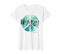 John Lennon - Signo de Paz Camiseta, Mujer, Blanco, L