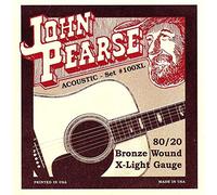 John Pearse 100XL - Juego de cuerdas para guitarra de bronce
