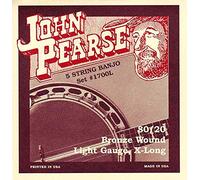 John Pearse 1700L - Juego de cuerdas para banjo de bronce