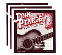John Pearse - Cuerdas acústicas de bronce fosforado mediano 13-56 (paquete de 3)