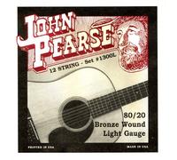John Pearse P1300L - Juego de cuerdas para guitarra de bronce, 12 cuerdas