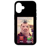 John Pork está Llamando a Internet Meme Personaje Divertido Dicho Carcasa para iPhone 16
