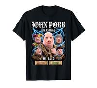 John Pork está Llamando a un Meme Medieval Brainrot Camiseta