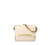John Richmond Bolso de hombro para mujer de piel auténtica 26x20x8 cm JR-W-1126RU-PARENT, Beige Y Dorado, 26x20x8