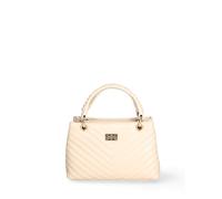 John Richmond Bolso de mano para mujer de piel auténtica 26x18x10 cm JR-W-1107SA-PARENT, Beige Y Dorado, 26x18x10