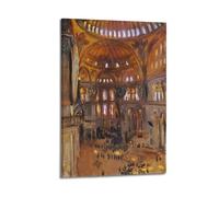 John Singer Sargent - Póster de pintura famosa para el interior de Santa Sofía, arte de pared, impresiones para dormitorio, decoración del hogar, cuadros en lienzo, 30 x 45 cm