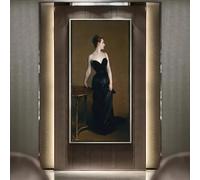 John Singer Sargent: Retrato de Madame X, lienzo, pintura, estética, obra de arte, impresión, póster, decoración del hogar (50 x 100 cm, sin marco)