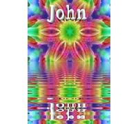John: The first name embedded in artwork for a composition notebook, excellent for personalized stationary collections.