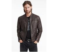 John Varvatos Brando Band Collar Leather Jacket Chocolate Talla: XL | Outlet | Hombre | Marrón