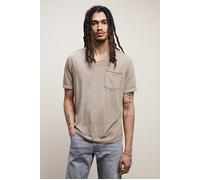 John Varvatos Davis Ss Burnout V Neck With Chest Pocke Mushroom Talla: XS | Camisetas Básicas Outlet | Hombre | Blanco