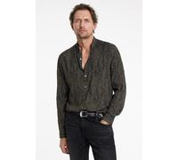 John Varvatos Double Band Collar Shirtswith Seam Detail Lt Brown Talla: M | Camisas Casuales Outlet | Hombre | Marrón