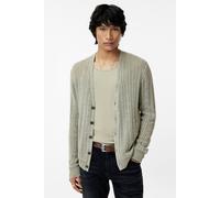John Varvatos Kliment Linen Cardi W Woven Back Panel Sage Brush Talla: S | Cárdigan Outlet | Hombre | Blanco