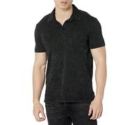 John Varvatos Polo de manga corta Bodhi para hombre, Negro -, Large