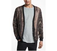 John Varvatos Raider Ls Waterfall Jacquard Cardigan Terra Brown Talla: XS | Cárdigan Outlet | Hombre | Marrón