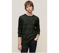 John Varvatos Reade Ls Pattern Mix Crew With Cold Dye Dark Moss Talla: XXL | Manga larga Outlet | Hombre | Blanco