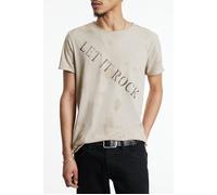 John Varvatos Ss Raw Edge Tee - Let It Rock Fossil Grey Talla: XS | Outlet | Hombre | Gris
