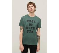 John Varvatos Ss Raw Edge Tee - Rock Be With You Dark Moss Talla: XS | Camisetas con decoración impresa Outlet | Hombre | Blanco