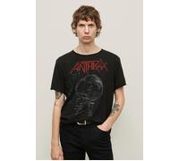 John Varvatos Ss Raw Edge Tee Vintage Wash - Anthrax White Noise Black Talla: S | Camisetas con Decoración Impresa Outlet | Hombre | Blanco