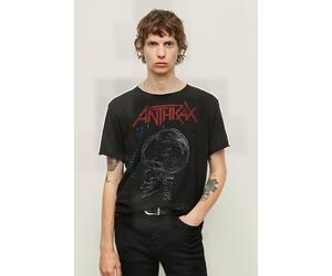 John Varvatos Ss Raw Edge Tee Vintage Wash - Anthrax White Noise Black Talla: XS | Camisetas con Decoración Impresa Outlet | Hombre | Blanco