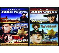 John Wayne 6-Movie Set in Color & B&W - Stagecoach Run, Cold Vengeance, Guns Along the Trail, Gold Strike River, An Innocent Man & Stolen Goods 6-DVD Bundle