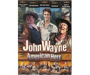 John Wayne "American Hero" VHS Collection, 5 Tapes: McLintock, The John Wayne Story: The Early Years, The John Wayne Story: The Later Years, Winds of the Wasteland, Angel and the Badman and Blue Steel [USA]