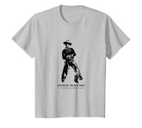 John Wayne Liberty Cenefa Camiseta, Niños, Plata, 3 años