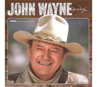 John Wayne Official 2026 12 X 24 Inch (Hanging) Monthly Square Wall Calendar Foil Stamped Cover Plastic-Free