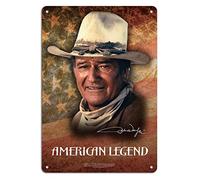 John Wayne - Placa decorativa con texto en inglés "AMERICAN LEGEND", 20 x 29 cm