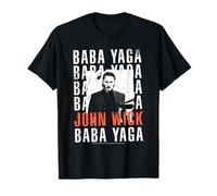 John Wick Baba Yaga Repeating Text & Photo Action Movie Camiseta